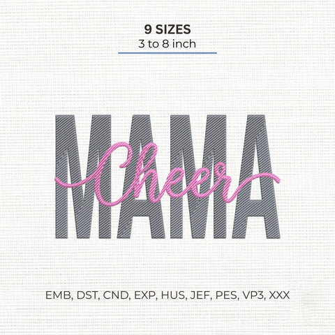Cheer Mama Embroidery Design – Cheerleading Mom Varsity Sports Machine Embroidery File Embroidery/Applique DESIGNS PatternFeed8 