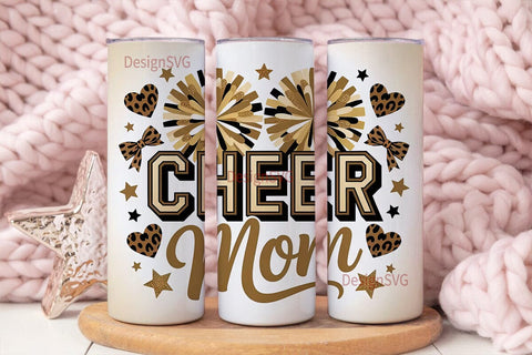 Cheer Mom 20oz Tumbler Wrap Sublimation DesignSVG 