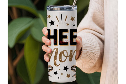 Cheer Mom 20oz Tumbler Wrap Sublimation DesignSVG 