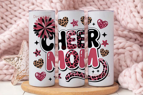 Cheer Mom 20oz Tumbler Wrap Sublimation DesignSVG 
