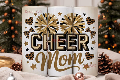 Cheer Mom 20oz Tumbler Wrap Sublimation DesignSVG 