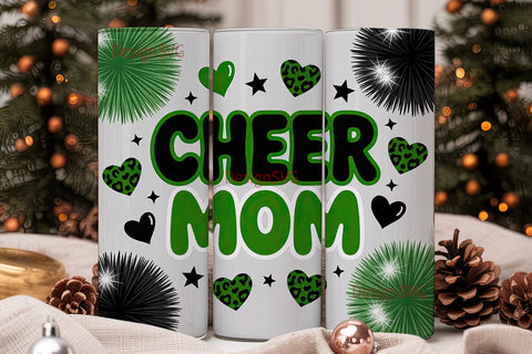 Cheer Mom 20oz Tumbler Wrap Sublimation DesignSVG 
