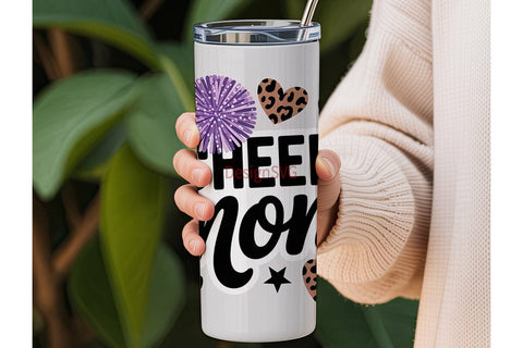 Cheer Mom 20oz Tumbler Wrap Sublimation DesignSVG 