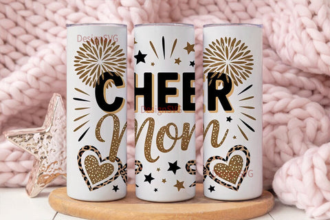 Cheer Mom 20oz Tumbler Wrap Sublimation DesignSVG 