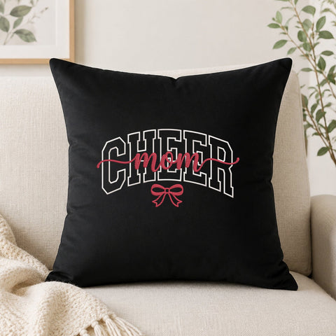 Cheer Mom Embroidery Design – Varsity Cheerleading Mom Pink Bow Machine Embroidery File Embroidery/Applique DESIGNS PatternFeed8 