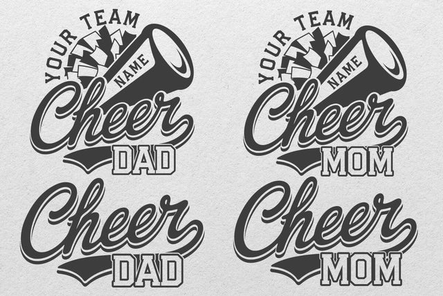 Cheer Mom Svg, , Cheer Dad Svg Megaphone Svg, Pom Pom Svg, Pompom, Cheer Cone, Cheerleader Team Svg SVG DesignDestine 