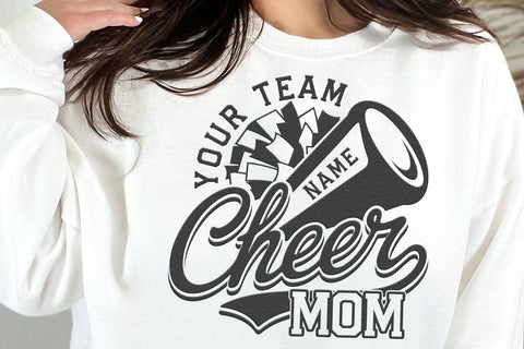 Cheer Mom Svg, , Cheer Dad Svg Megaphone Svg, Pom Pom Svg, Pompom, Cheer Cone, Cheerleader Team Svg SVG DesignDestine 