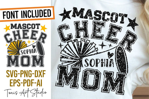 Cheer mom Varsity svg, cheer mom Svg Png Dxf, sports mom svg, cheerleading svg, custom shirt svg, megaphone svg, pom pom svg SVG TonisArtStudio 