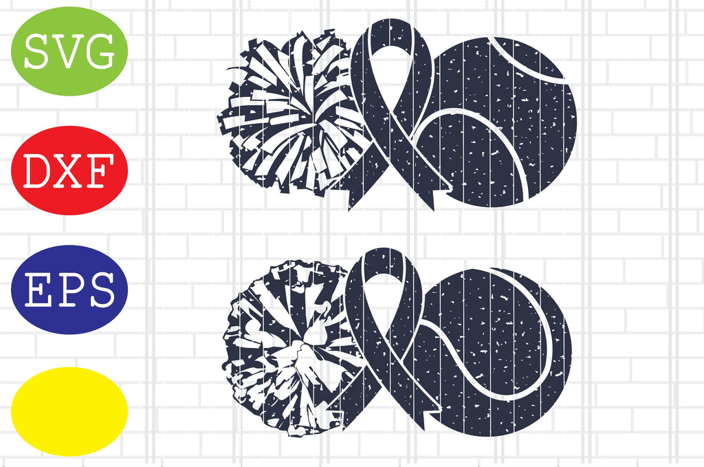 Cheer Ribbon Tennis Svg, Tennis Mom Svg, Tennis Silhouette, Tennis Fan ...