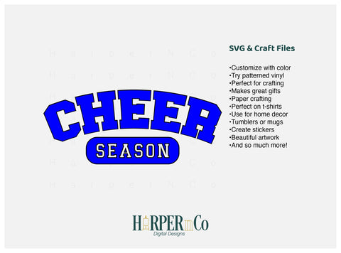 Cheer Season Laser SVG EPS Cut File SVG HarperNCo 