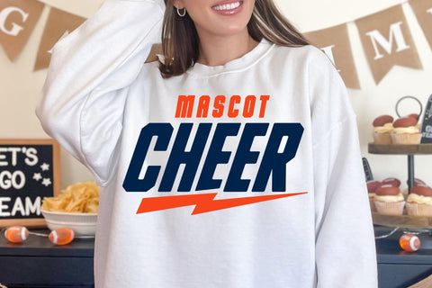 Cheer Svg, Cheer Design with Striking Lightning Bolt Svg, Cheer Mom Svg, Cheer Leader Svg SVG DesignDestine 