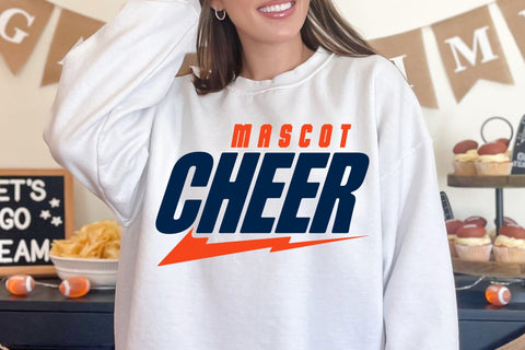 Cheer Svg, Cheer Design with Striking Lightning Bolt Svg, Cheer Mom Svg, Cheer Leader Svg SVG DesignDestine 