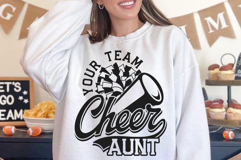 Cheer svg, Cheerleader Svg, Team Template, Cheer Mom Svg, Custom Cheer shirt svg, Megaphone, Pom Pom, Cricut, Silhouette SVG DesignDestine 