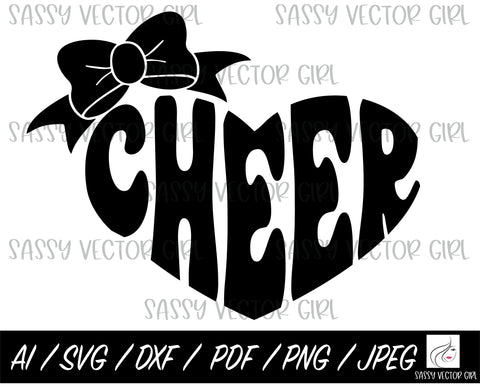 Cheer SVG SVG Sassy Vector Girl 