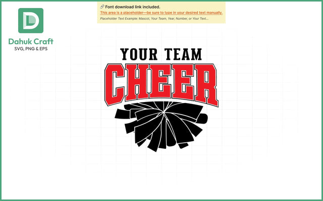 Cheer Team Megaphone SVG Cheer Mascot SVG PNG & EPS V10 SVG dahukdesign 