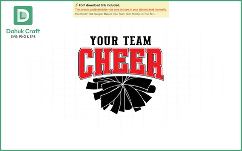 Cheer Team Megaphone SVG Cheer Mascot SVG PNG & EPS V10 SVG dahukdesign 
