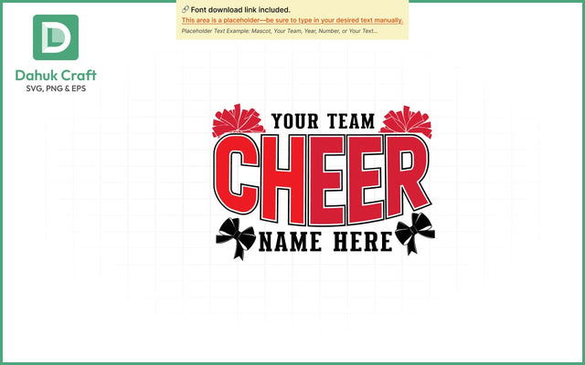 Cheer Team Megaphone SVG Cheer Mascot SVG PNG & EPS V2 SVG dahukdesign 
