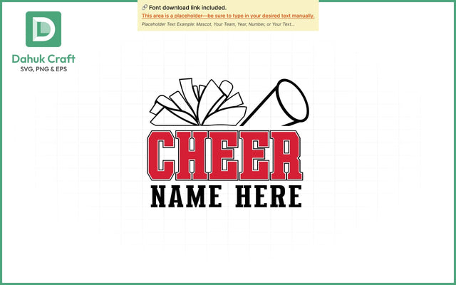 Cheer Team Megaphone SVG Cheer Mascot SVG PNG & EPS V3 SVG dahukdesign 
