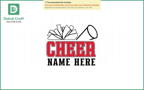 Cheer Team Megaphone SVG Cheer Mascot SVG PNG & EPS V3 SVG dahukdesign 