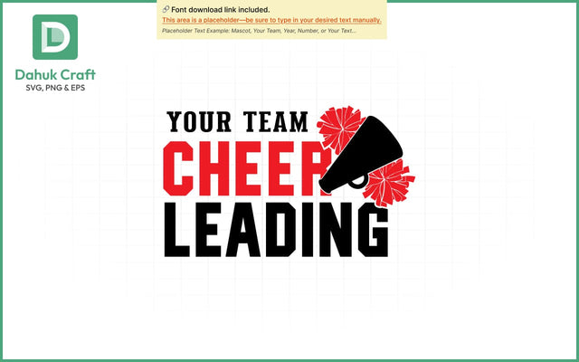 Cheer Team Megaphone SVG Cheer Mascot SVG PNG & EPS V8 SVG dahukdesign 