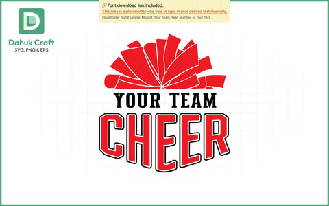 Cheer Team Megaphone SVG Cheer Mascot SVG PNG & EPS V9 SVG dahukdesign 