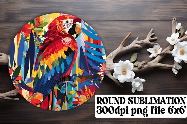 Cheerful Avian Coaster & Keychain Combo Sublimation afrosvg 