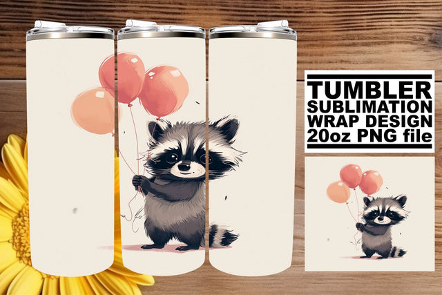 Cheerful Birthday Menagerie: Sublimation Tumbler Wrap Sublimation afrosvg 