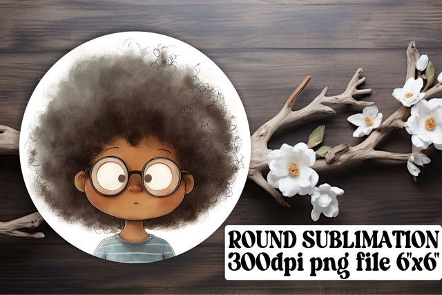 Cheerful Boho Youth Sublimation: Circular Fun Sublimation afrosvg 