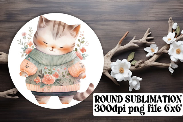 Cheerful Cat Car Coasters for Sublimation Crafting Sublimation afrosvg 