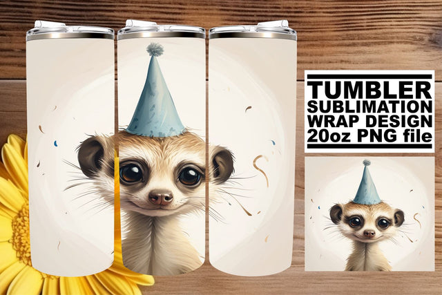 Cheerful Critter Carnival: Animal Tumbler Design Sublimation afrosvg 