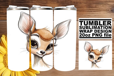 Cheerful Critter Tumbler Art Sublimation afrosvg 