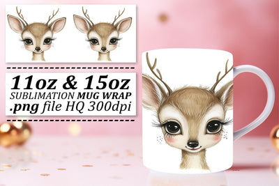 Cheerful Critters Watercolor Mug Wrap - Sublimation 11oz Sublimation afrosvg 