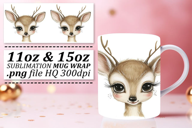 Cheerful Critters Watercolor Mug Wrap - Sublimation 11oz Sublimation afrosvg 