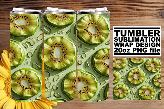 Cheerful Fruit Patterned Tumbler Wrap Art Sublimation afrosvg 