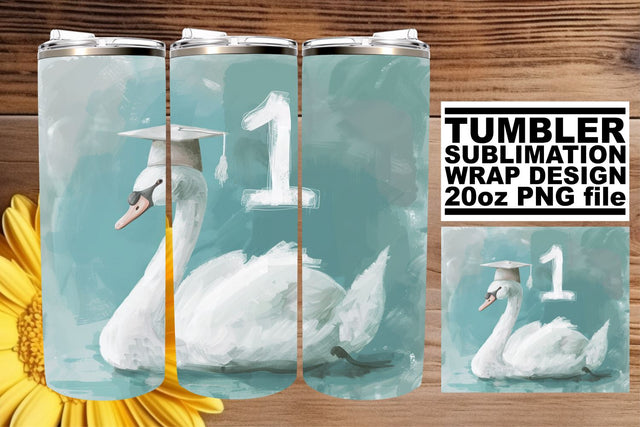 Cheerful Grad Cap Animal Tumbler - 20oz Sublimation Design Sublimation afrosvg 