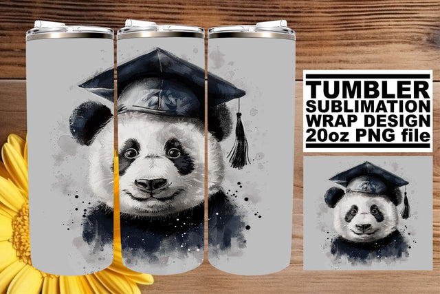Cheerful Graduation Animal Tumbler - 20oz Sublimation Design Sublimation afrosvg 