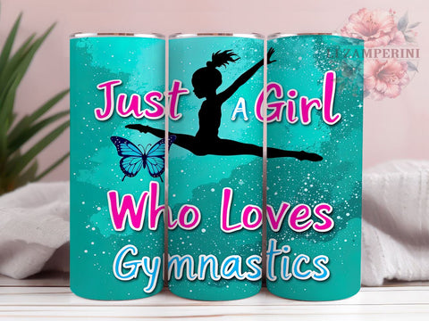 Cheerful Gymnastics 20oz Tumbler Wrap, Girl Gymnast Mug, 20oz Sports Drinkware, Gymnastics Lover Gift, Cheerful Gymnast Cup, Dance and Gymnastics Tumbler, Athletic Girl Gift Sublimation Li Zamperini 