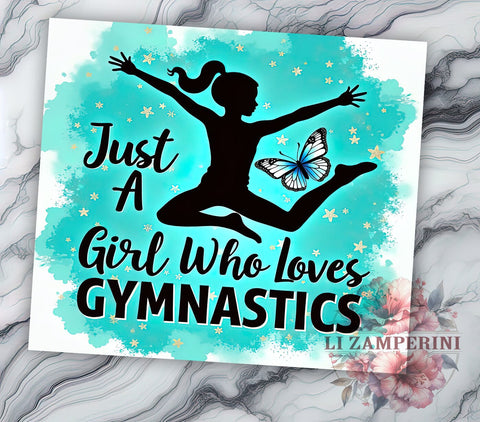 Cheerful Gymnastics 20oz Tumbler Wrap, Girl Gymnast Mug, 20oz Sports Drinkware, Gymnastics Lover Gift, Cheerful Gymnast Cup, Dance and Gymnastics Tumbler, Athletic Girl Gift Sublimation Li Zamperini 