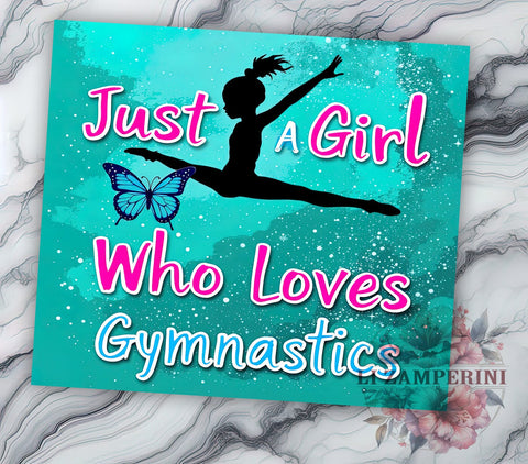 Cheerful Gymnastics 20oz Tumbler Wrap, Girl Gymnast Mug, 20oz Sports Drinkware, Gymnastics Lover Gift, Cheerful Gymnast Cup, Dance and Gymnastics Tumbler, Athletic Girl Gift Sublimation Li Zamperini 
