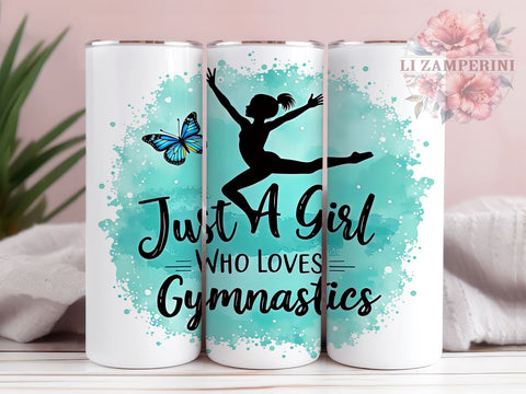 Cheerful Gymnastics 20oz Tumbler Wrap, Girl Gymnast Mug, 20oz Sports Drinkware, Gymnastics Lover Gift, Cheerful Gymnast Cup, Dance and Gymnastics Tumbler, Athletic Girl Gift Sublimation Li Zamperini 