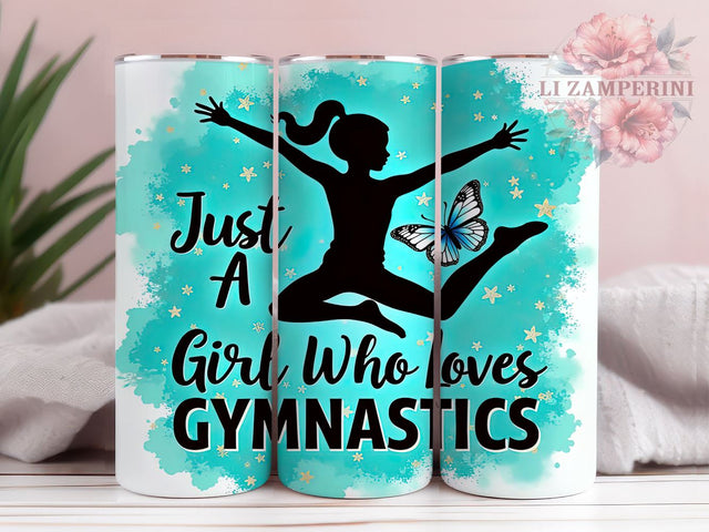 Cheerful Gymnastics 20oz Tumbler Wrap, Girl Gymnast Mug, 20oz Sports Drinkware, Gymnastics Lover Gift, Cheerful Gymnast Cup, Dance and Gymnastics Tumbler, Athletic Girl Gift Sublimation Li Zamperini 