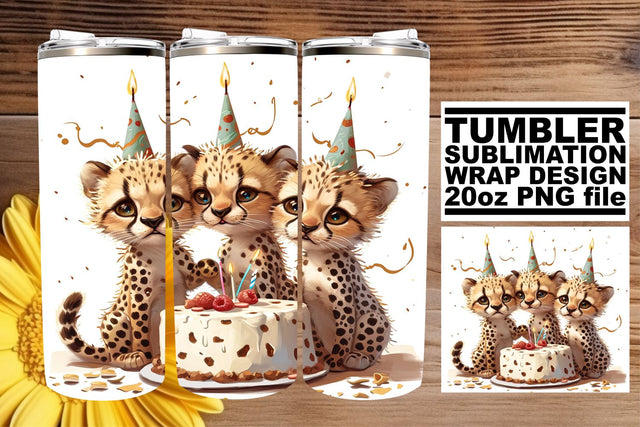 Cheerful Jungle Jubilee: Watercolor Tumbler Design Sublimation afrosvg 