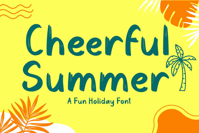 Cheerful Summer Font AEN Creative Store 