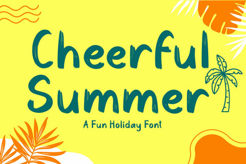 Cheerful Summer Font AEN Creative Store 