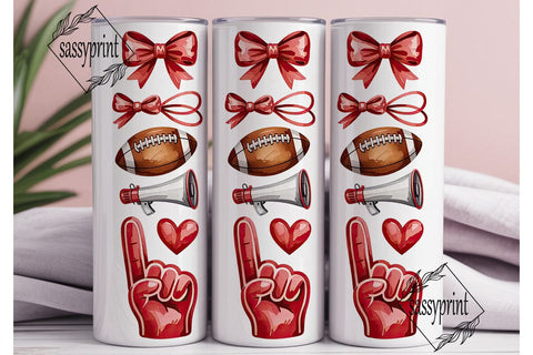 Cheerleader Football 20oz Tumbler Wrap Sublimation sassyprint 