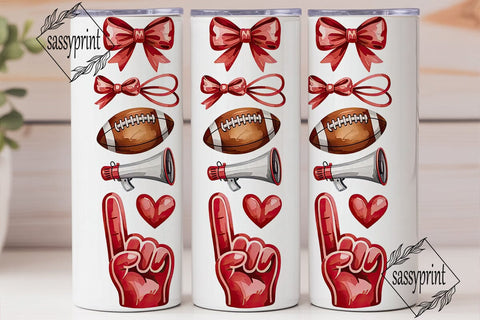 Cheerleader Football 20oz Tumbler Wrap Sublimation sassyprint 
