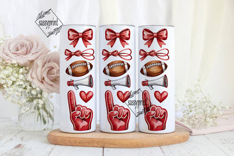 Cheerleader Football 20oz Tumbler Wrap Sublimation sassyprint 