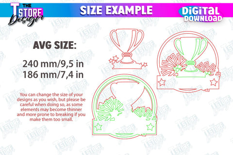 Cheerleader Signs Bundle | Personalized Signs | Wall Décor | Cheer Girl | Cheer Team | CNC Files SVG The T Store Design 