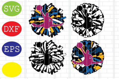 Cheerleader Svg, Cheerleading Vector, Cheer Pom Poms Cut Files, Sport Svg, Jpg, Eps, Dxf Files SVG DigitalSvgFiles 