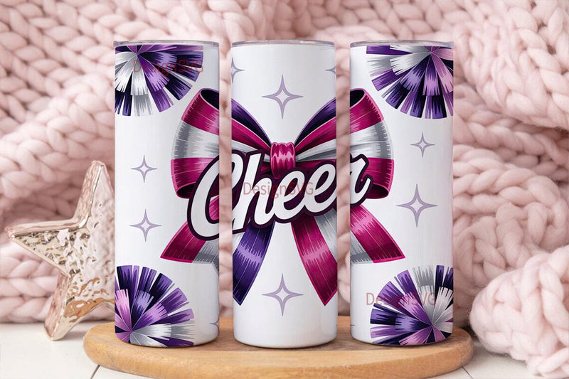 Cheerleader Tumbler Wrap PNG Sublimation DesignSVG 